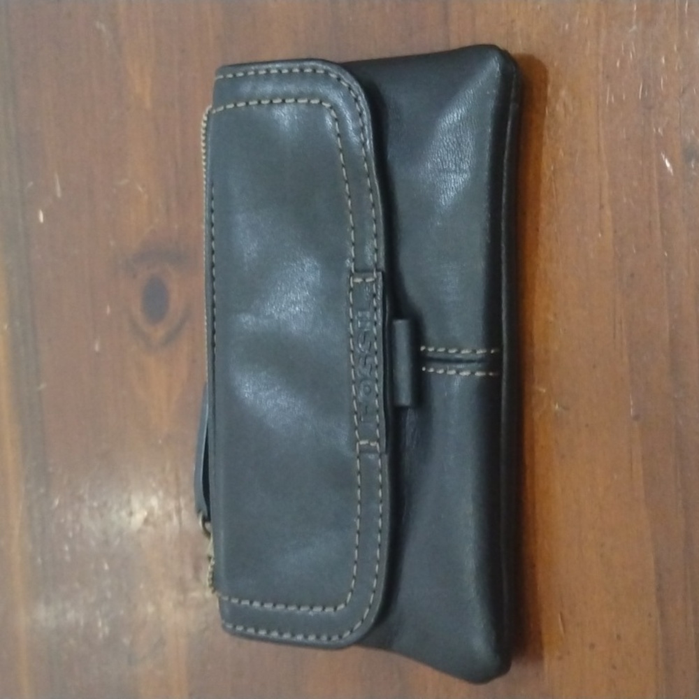 Fossil Black Leather Wallet, Coin Purse, Card Holder